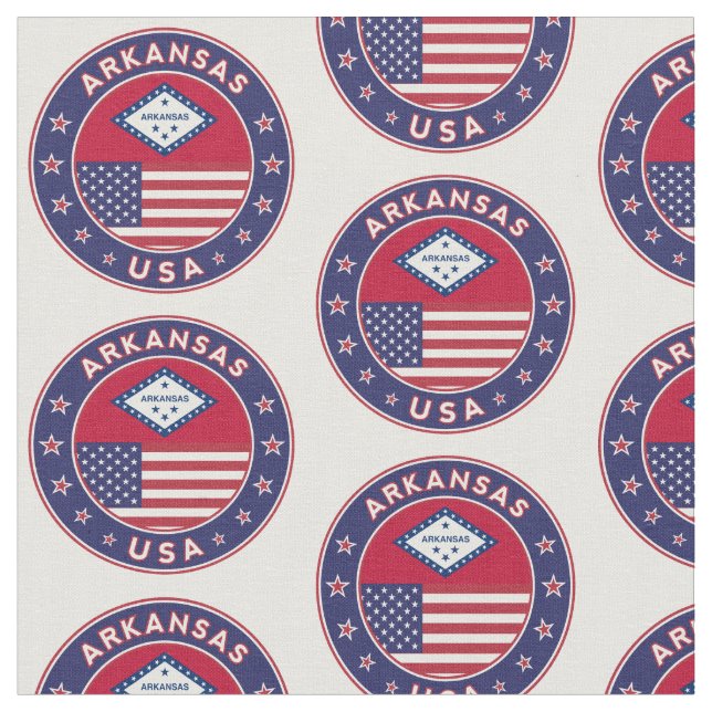 Arkansas, USA states Fabric (Close Up)