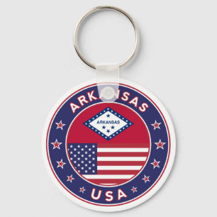 Arkansas, USA states Key Ring