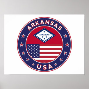 Arkansas, USA states Poster