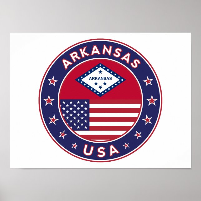 Arkansas, USA states Poster (Front)