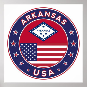 Arkansas, USA states Poster