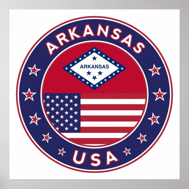 Arkansas, USA states Poster (Front)