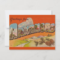 Arkansas Vintage Greetings Postcard 