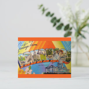 Arkansas Vintage Map Postcard 