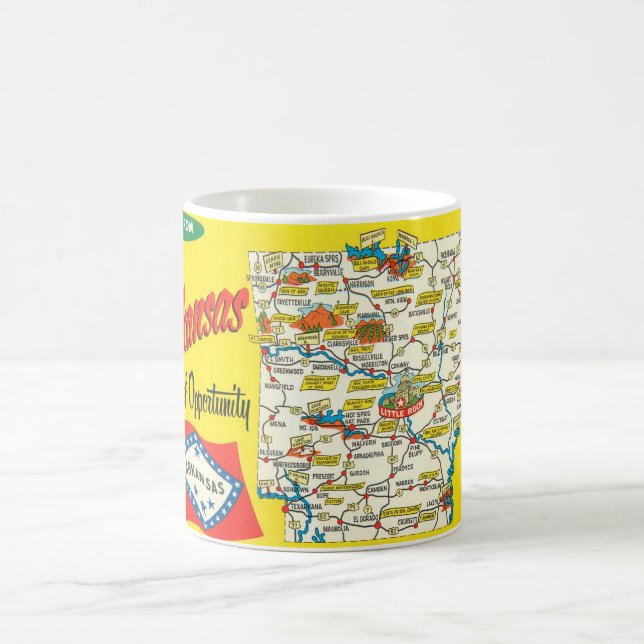 Arkansas Vintage Road Map Mug (Center)