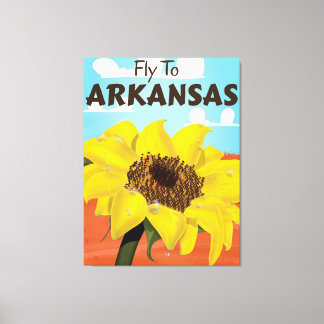 Arkansas Vintage Travel poster Canvas Print
