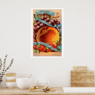 Arkansas Vintage Victorian Era Fruit Ad Poster