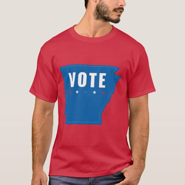 Arkansas Votes Blue Democratic Patriotism T-Shirt (Front)
