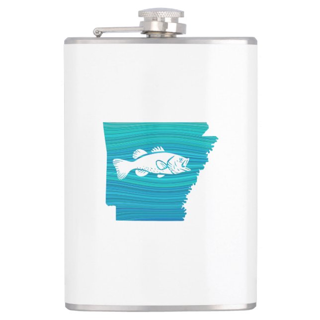 Arkansas Wave Fishing Hip Flask (Front)