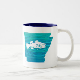 Arkansas Wave Fishing Two-Tone Coffee Mug