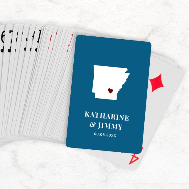 Arkansas Wedding Favour Deck of Cards, State Map Playing Cards (Creator Uploaded)