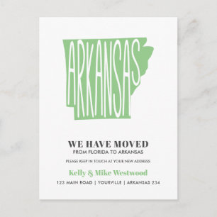 ARKANSAS We've moved New address New Home Postcard