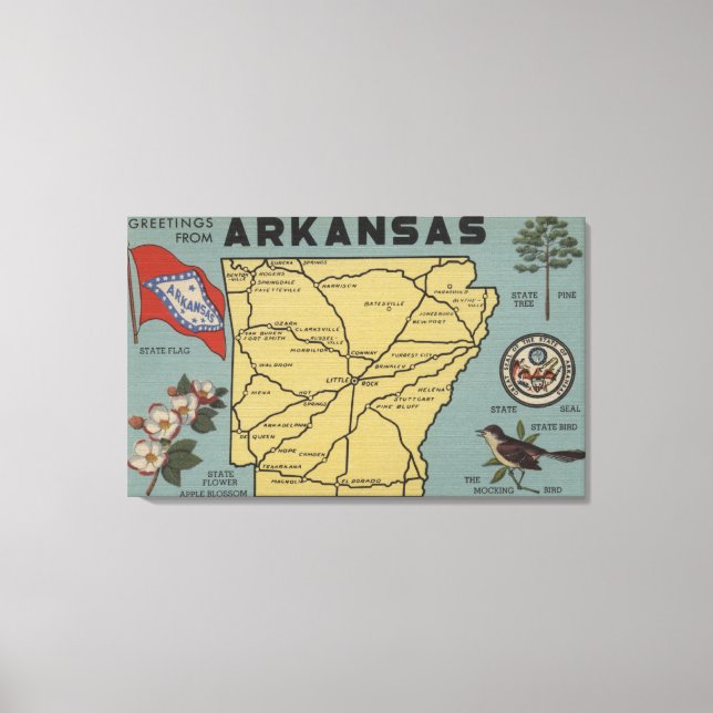 ArkansasLarge Letter ScenesArkansas 2 Canvas Print (Front)