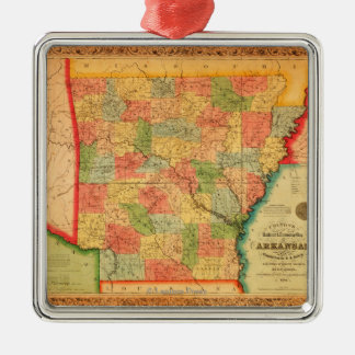 ArkansasPanoramic MapArkansas Metal Tree Decoration