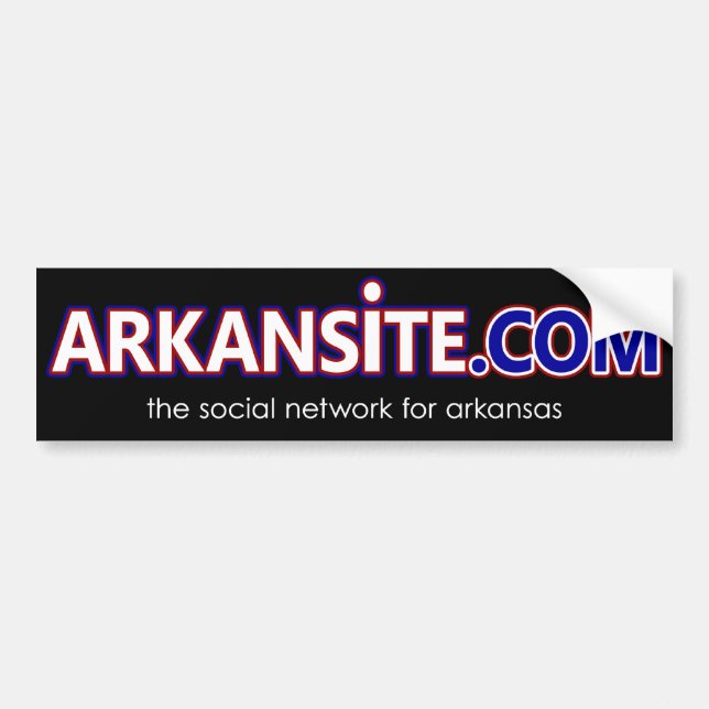 arkansite sticker in black (Front)