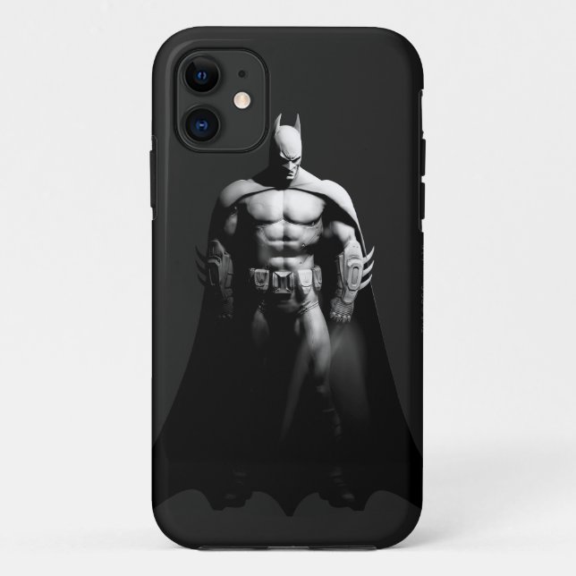 Arkham City | Batman Black and White Wide Pose Case-Mate iPhone Case (Back)