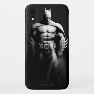 Arkham City   Batman Black and White Wide Pose iPhone XR Case