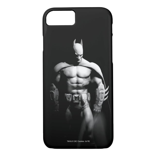 Arkham City | Batman Black and White Wide Pose Case-Mate iPhone Case (Back)