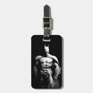 Arkham City   Batman Black and White Wide Pose Luggage Tag