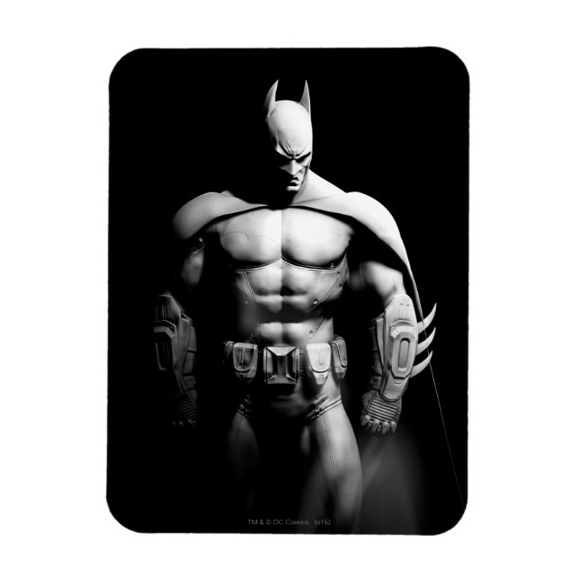 Arkham City | Batman Black and White Wide Pose Magnet (Vertical)