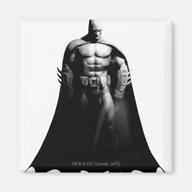 Arkham City | Batman Black and White Wide Pose Magnet (Front)