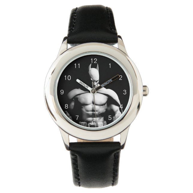 Arkham City | Batman Black and White Wide Pose Watch (Front)