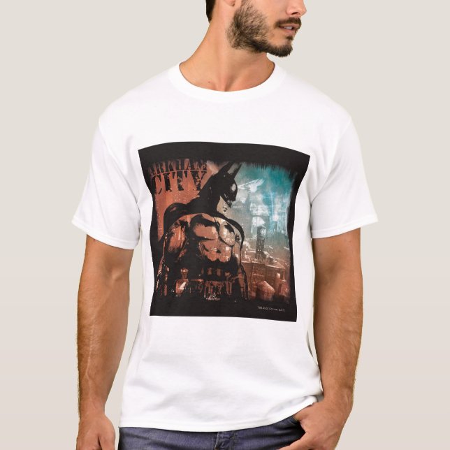 Arkham City Batman mixed media T-Shirt (Front)