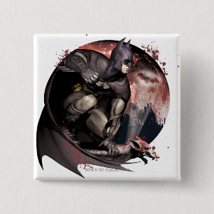 Arkham City Batman Moon 15 Cm Square Badge