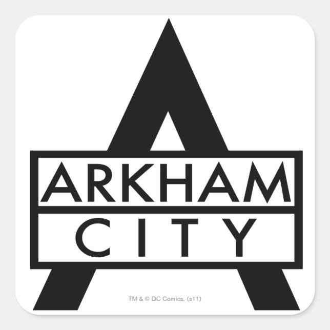 Arkham City Icon Square Sticker (Front)