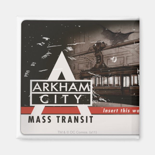 Arkham City Mass Transit Pass Magnet (Front)