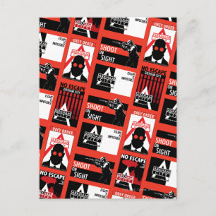 Arkham City Propaganda Pattern Postcard