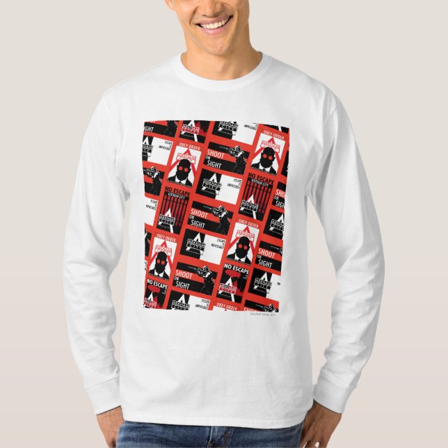 Arkham City Propaganda Pattern T-Shirt (Front)