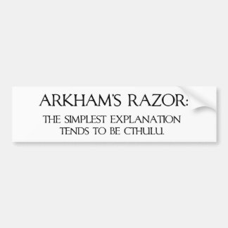 Arkham's Razor Bumper Sticker