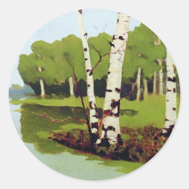 Arkhip Kuindzhi Landscape Fine Art Round Sticker (Front)