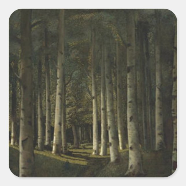 Arkhip Kuindzhi Trees Painting Square Sticker (Front)