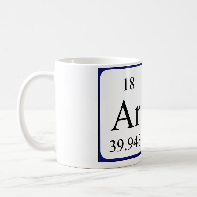 Arla periodic table name mug (Left)