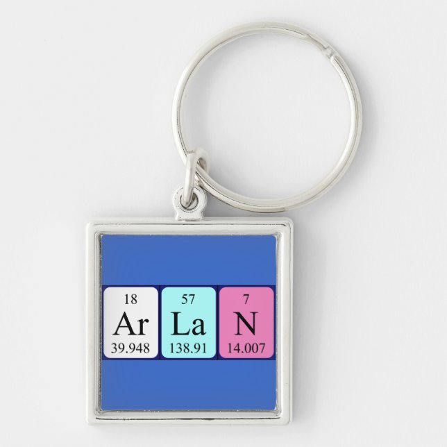 Arlan periodic table name keyring (Front)