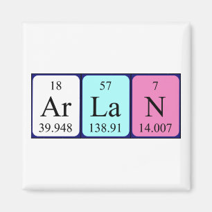 Arlan periodic table name magnet