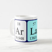 Arlan periodic table name mug (Front Left)