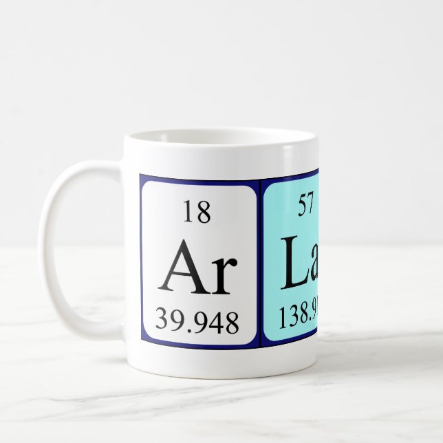 Arland periodic table name mug (Left)