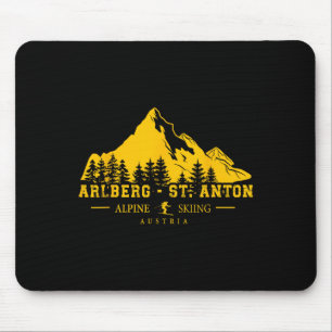 Arlberg St. Anton Austria Ski Resort Alpine Skiing Mouse Mat