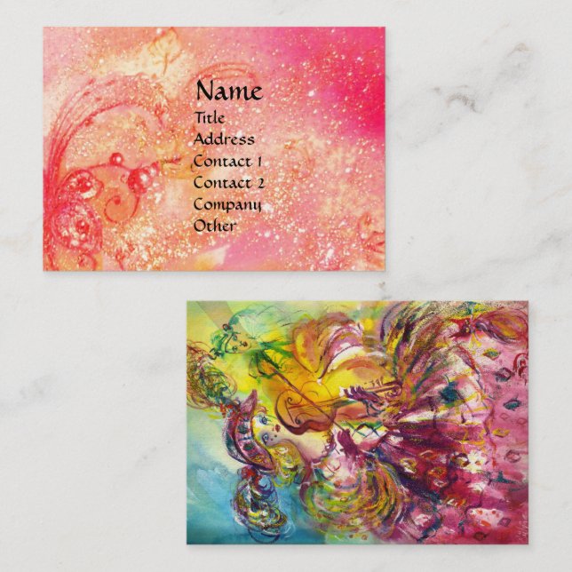 ARLECCHINA AND CAT,Violin,Music,Theatre Artist Business Card (Front/Back)