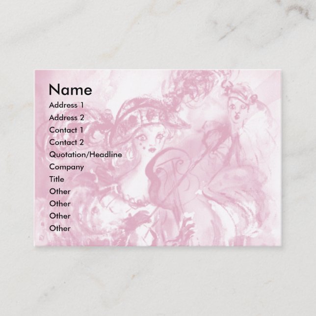 ARLECCHINA VIOLINIST,Violin ,Music,Theatre Artist, Business Card (Front)