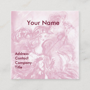 ARLECCHINA VIOLINIST,Violin,Music,Theatre Artist, Square Business Card