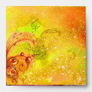 ARLECCHINO AND COLOMBINA bright pink red yellow Envelope