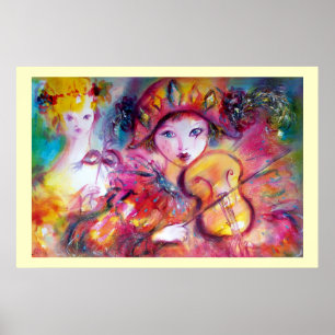 Arlecchino and Colombina,colossal size Poster