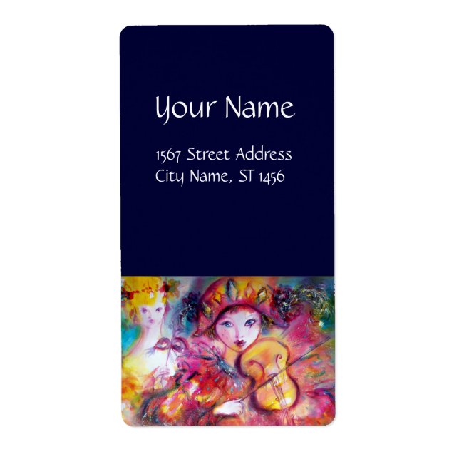 ARLECCHINO AND COLOMBINA red pink purple yellow (Front)