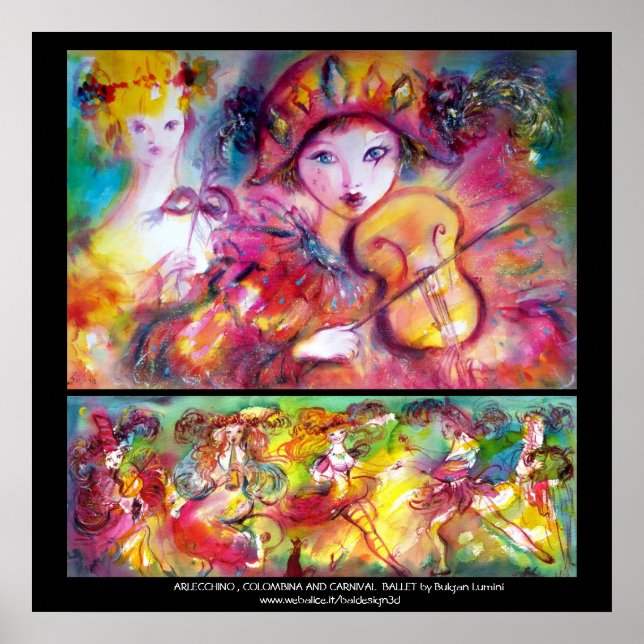 Arlecchino ,Colombina and Carnival Ballet Poster (Front)