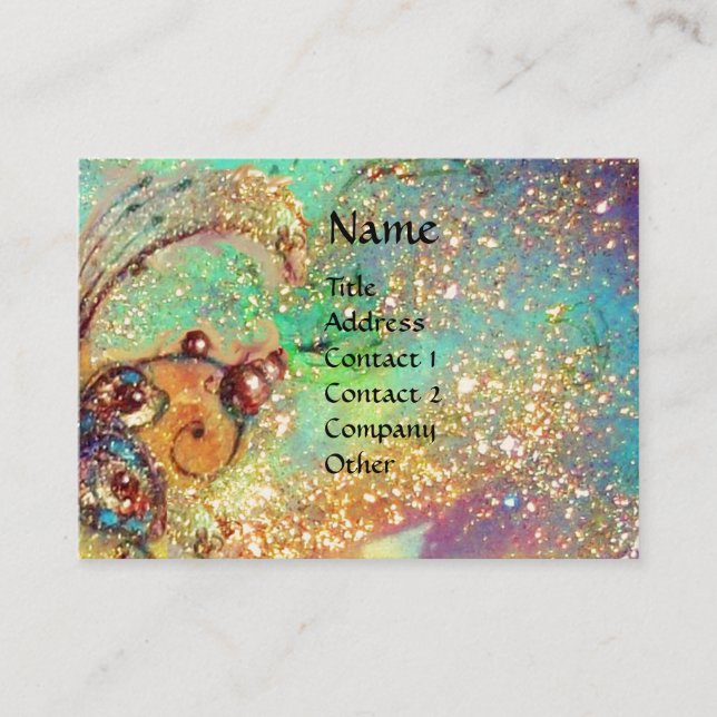 ARLECCHINO PIERO AND COLOMBINA / BUTTERFLY PLANT BUSINESS CARD (Front)