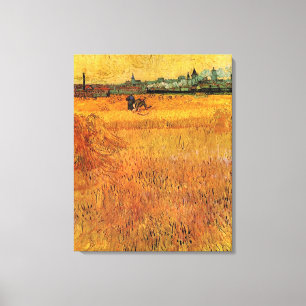 Arles View from the Wheat Fields. Vincent van Gogh Canvas Print
